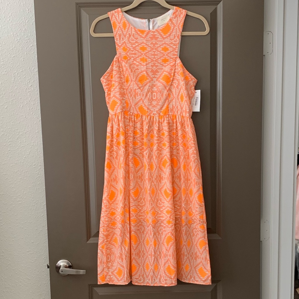 Everly Sleeveless Coral Dress